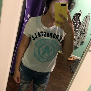 white aeropostale tee